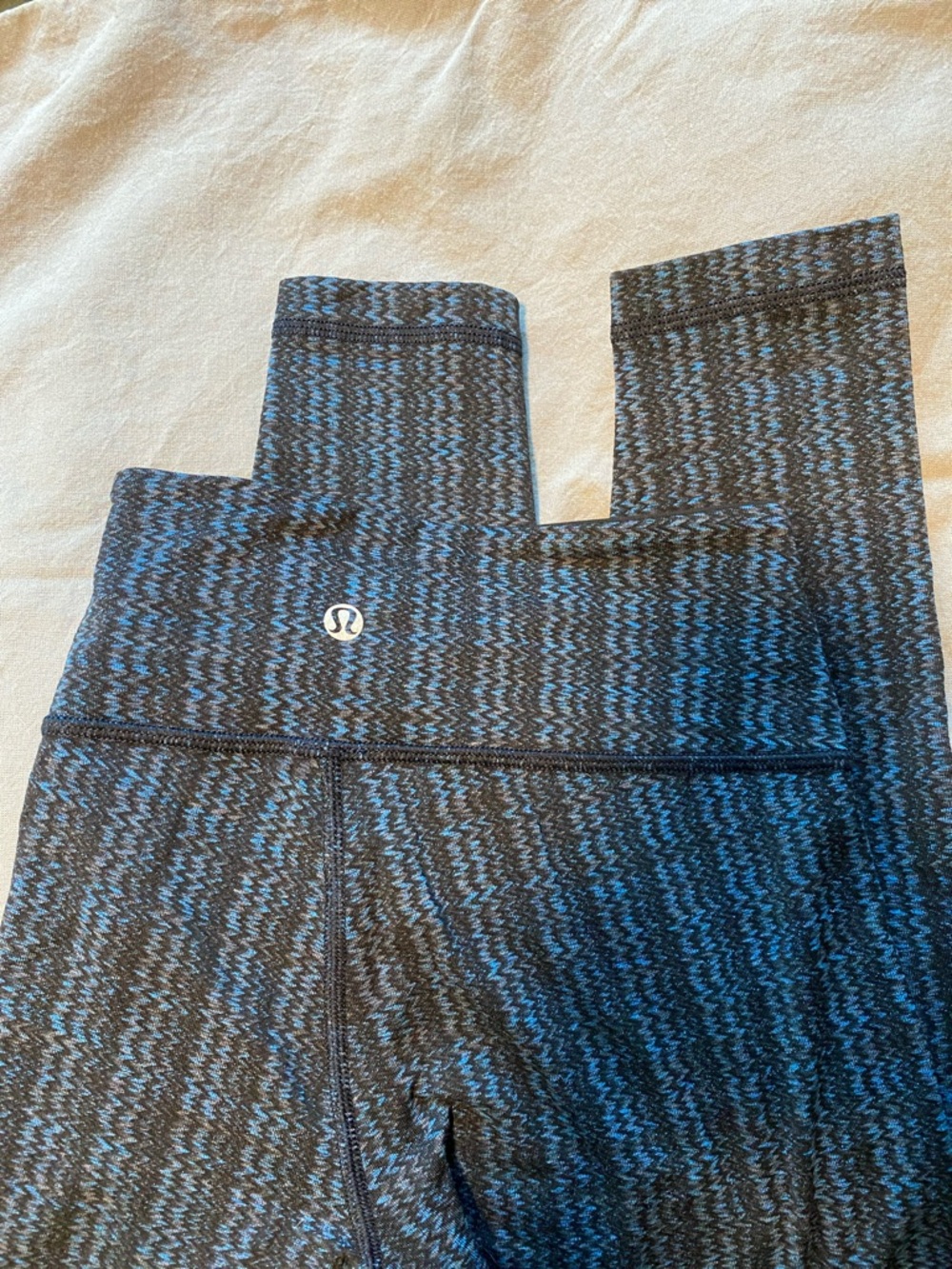 lululemon athletica Blue and Black Patterned Leggings